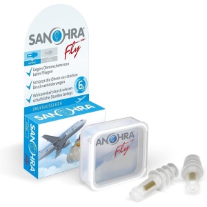 Dopuri pentru protectia urechilor la adulti pe timpul zborului cu avionul, transparente, reutilizabile, hipoalergenice, SANOHRA Fly - Img 2