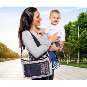 Geanta organizator cu aleza pentru schimbat scutecul bebelusului Reer Clip&Go Vario 84072 - Img 2