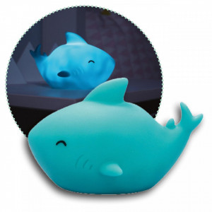 Lampa de veghe cu LED, cu oprire cronometrata, forma rechin, albastra, Lumilu Sea Life Shark, Reer 52303 - Img 2