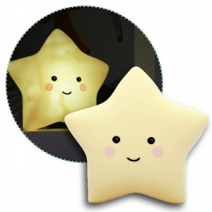 Lampa de veghe cu LED, cu oprire cronometrata, forma stea, galbena, Lumilu Sweet Dreams Star, Reer 52265 - Img 2