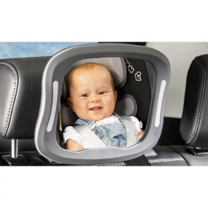 Oglinda de siguranta auto cu LED pentru monitorizare bebelusi, prindere pe tetiera, Reer BabyView 86101 - Img 8