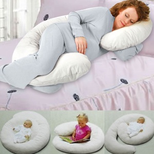 Perna De Alaptare Multifunctionala C MyKids Teddy Gradina Albastru - Img 4