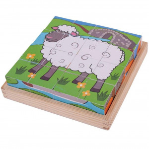 Puzzle cubic - Animalute de la ferma - Img 3