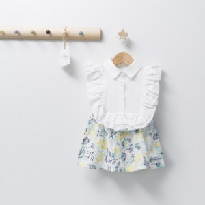 Rochita de fetita Barcelona, Tongs baby (Culoare: Verde, Marime: 9-12 luni) - Img 4