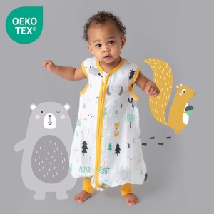 Sac de dormit cu picioruse Bamboo Woodland Animals 70 cm 0.5 Tog - Img 2