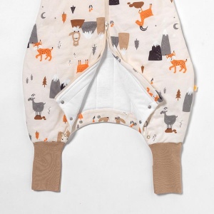 Sac de dormit cu picioruse si maneca lunga detasabila Mountain Animals 80 cm + manseta 2.5 Tog - Img 3