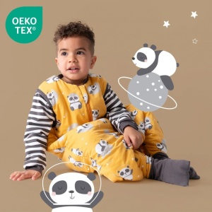 Sac de dormit cu picioruse si maneca lunga detasabila Panda 100 cm + manseta 2.5 Tog - Img 3