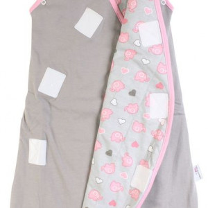 Sac de dormit multifunctional Grey Pink Elephant Travel 6-18 luni 2.5 Tog - Img 2