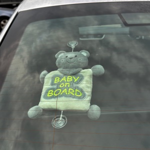 Semn reflectorizant Baby on Board BabyJem, verde - Img 2