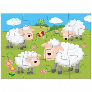 Set 4 puzzle-uri Animale de la ferma (4, 6, 8, 12 piese) - Img 2