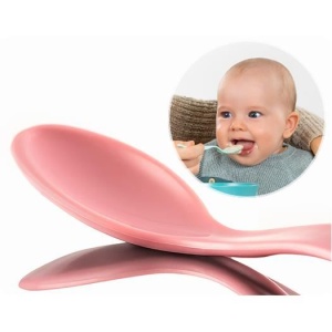Set 5 lingurite hranire bebelusi, flexibile, cu maner anatomic, 3+ luni, Reer BabySpoon 23022 - Img 2