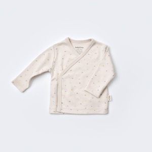Set 5 piese pentru nou nascut - 100% bumbac organic - Crem cu buline, BabyCosy - Img 3