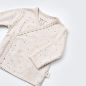 Set 5 piese pentru nou nascut - 100% bumbac organic - Crem cu buline, BabyCosy - Img 5