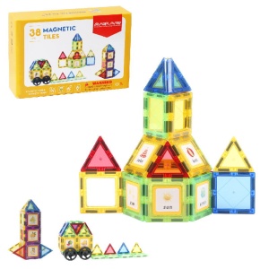 Set de constructie magnetic 3D - 38 piese - Img 3