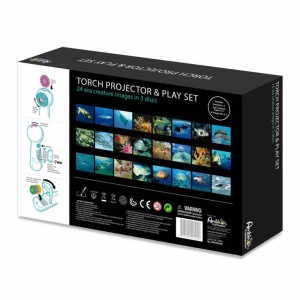 Set proiector tip lanterna & 3 figurine - Animalute marine - Img 4