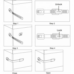 Sistem de siguranta multifunctional reglabil 19 cm, 1 buc Bambinice BN043 - Img 6