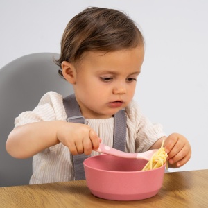 Tacamuri flexibile pentru copii, lingurita si furculita, fara BPA, roz, 6+ luni, Reer 23044 - Img 7