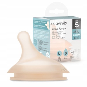 Tetina silicon anticolici, marime S, debit lent, +0 luni, Zero Zero, Suavinex, 2 buc - Img 4