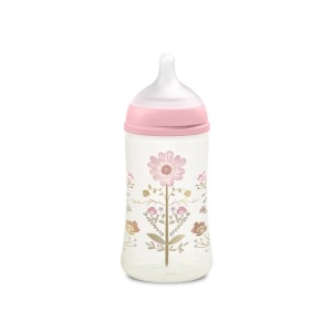 Biberon 270 ml tetina fiziologica SX Pro cu debit mediu Roz Gold Premium - Img 2