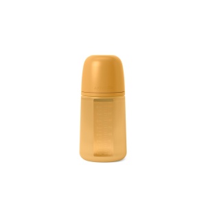 Biberon din silicon, 240ml, Colour Essence SX Pro debit mediu, galben mustar