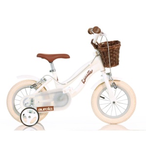 Bicicleta copii 12" - Retro (alb)