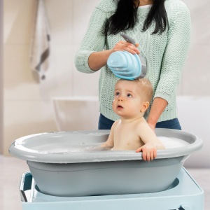 Cana pliabila pentru clatit si spalat parul bebelusului MyHappyBath Cup, fara BPA, 0+ luni, Reer 76082 - Img 4