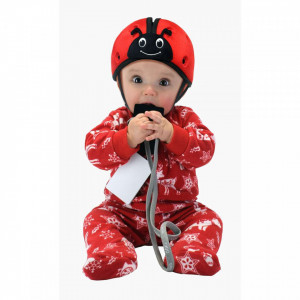 Casca protectie bebelusi cu spuma flexibila, ultrausoara, reglabila, 7-24 luni, rosie, SafeHead Baby Ladybird, SHB001 - Img 2
