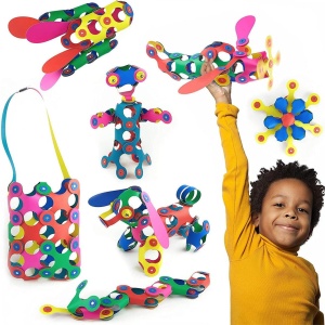 Clixo® joc magnetic de construit - Curcubeu (42 piese) - Img 3