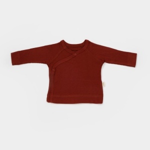 Cutie 4 piese pentru nou nascut - 100% bumbac organic - Caramiziu, BabyCosy - Img 7