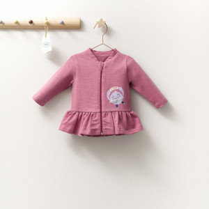 Jacheta subtire pentru copii Monster, Tongs baby (Marime: 18-24 Luni, Culoare: Roz inchis) - Img 2