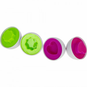 Joc educativ Matching eggs, Set 12 oua pentru invatarea formelor si culorilor Ikonka IK17739 - Img 6