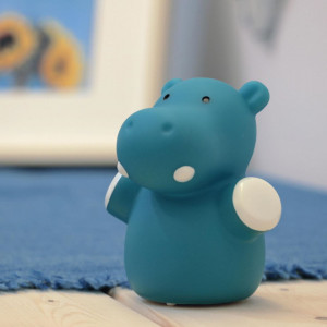 Lampa de veghe cu LED, forma hipopotam, albastru, Lumilu Mini Zoo Hippo, Reer 52353 - Img 2