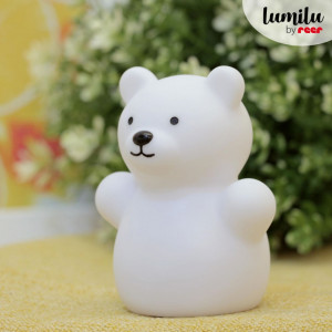 Lampa de veghe cu LED, forma ursulet, alba, Lumilu Mini Zoo Bear, Reer 52330 - Img 4