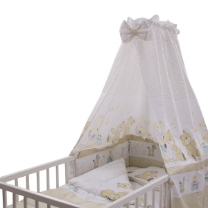 Lenjerie MyKids Teddy Play Bej 5 Piese M2 120x60 cm