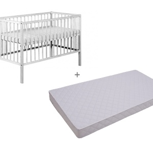 Patut KLUPS Frank Alb + Saltea 10 Mykids Confort II