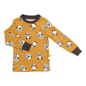 Pijama 100% bumbac organic, Panda, 4-5 ani - Img 3