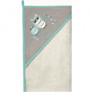 Prosop de baie cu gluga imprimeu velur 80 x 80 cm Womar Zaffiro AN-OW-01 - Img 5