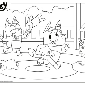 Puzzle de colorat maxi - Bluey (60 de piese) - Img 3