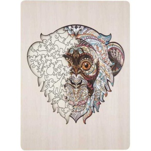 Puzzle Lemn Maimuta, 133 piese, 30x22.5 cm Grafix GR400073 - Img 6
