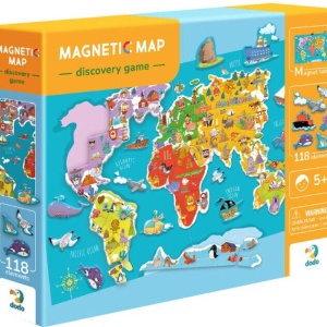Puzzle magnetic - Harta lumii (118 piese)