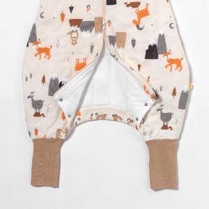 Sac de dormit cu picioruse si talpa antiderapanta Mountain Animals 80 cm + manseta 1.0 Tog - Img 3