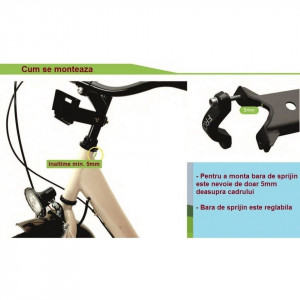 Scaun bicicleta copii Deluxe, Pozitie montare Centru, 15 Kg WeeRide WR03 - Img 8