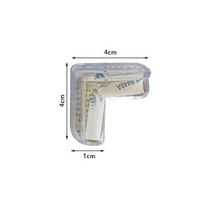 Set 2 aparatori din silicon pentru colturi 4x4x1.5 cm Ikonka IK6861 - Img 3