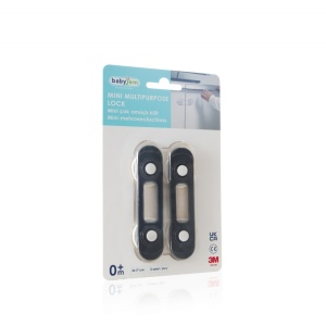 Set 2 mini sigurante universale pentru usi si dulapuri BabyJem, antracit - Img 6