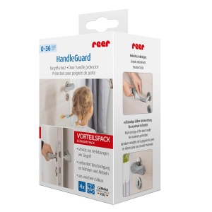 Set 4 protectii clanta usa, din silicon, acoperire completa, Reer HandleGuard 70091 - Img 3