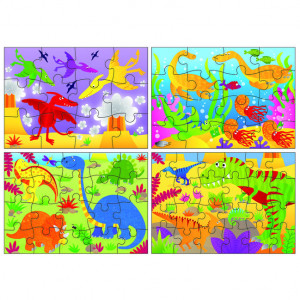 Set 4 puzzle-uri Dinozauri (12, 16, 20, 24 piese) - Img 2