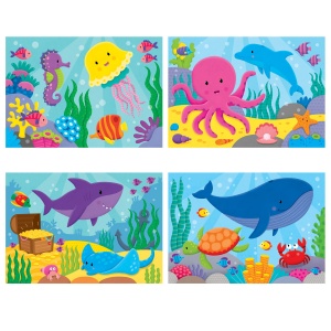 Set 4 puzzle-uri - Oceanul vesel (2,3,4,5 piese) - Img 3