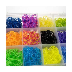 Set creativ elastice loom colorate cu organizator si accesorii, 4400 piese Kruzzel MY18062 - Img 5
