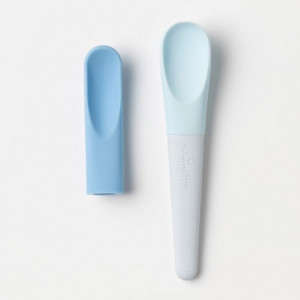 Set de lingurite 2 in 1 bebelusi Miniware Pre2PRO, 100% din materiale naturale biodegradabile, Blue Banana - Img 7
