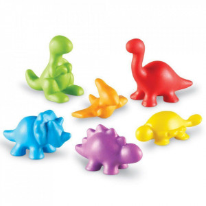 Set pentru sortat si numarat - Dinozauri jucausi (72 piese)